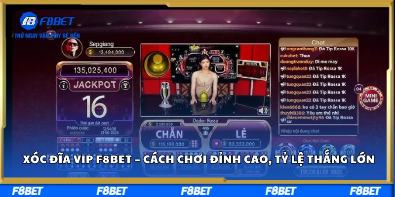 Xóc Đĩa VIP F8BET – Cách Chơi Đỉnh Cao, Tỷ Lệ Thắng Lớn